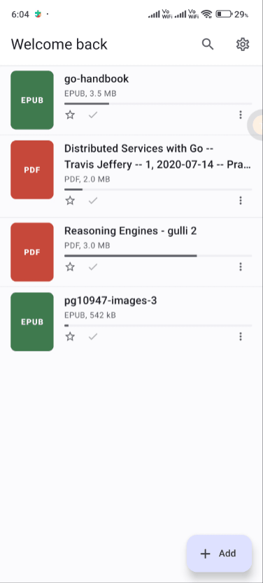 revpdf reading screen